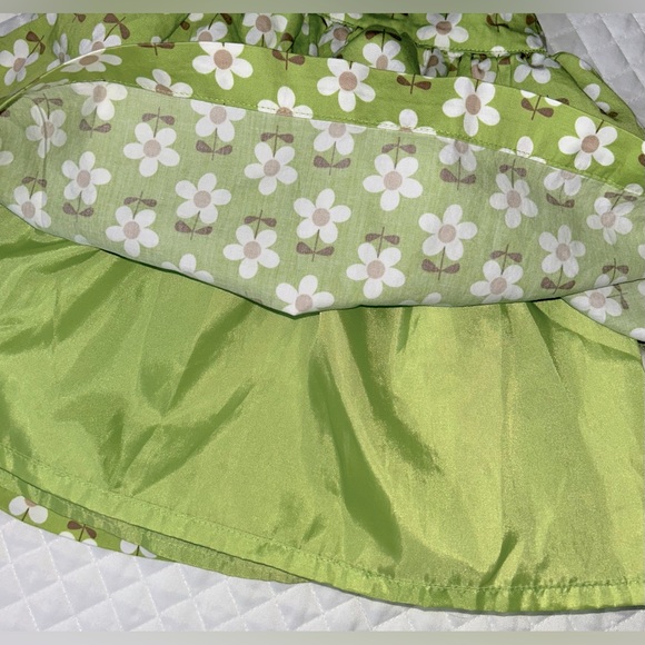 New Carter’s Infant Girls Sleeveless Lime Green Dress Floral Pattern Size 6 mths - Picture 6 of 7